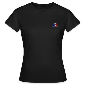 Bleu Blanc Rouge Chevaux - T-shirt Femme - noir - Devant - AI Model Female 172 dark (172cm)