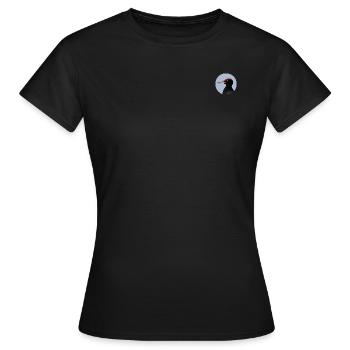 Pic noir Oiseau / Portrait - T-shirt Femme - noir - Devant - AI Model Female 172 dark (172cm)