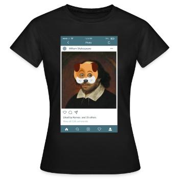 Cool Story "William Shakespeare" - Frauen T-Shirt - Schwarz - Vorne - AI Model Female 172 dark (172cm)