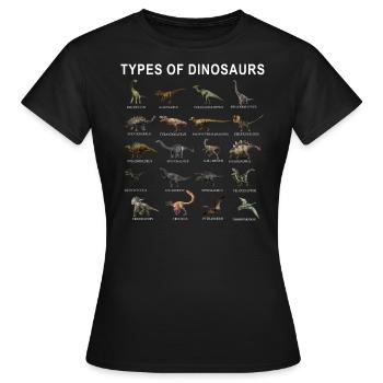 dinosaures - T-shirt Femme - noir - Devant - AI Model Female 172 dark (172cm)