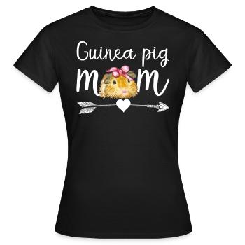 Meerschweinchen Mutter - Frauen T-Shirt - Schwarz - Vorne - AI Model Female 172 dark (172cm)