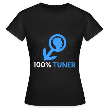 100% Tuner - T-shirt Femme - noir - Devant - AI Model Female 172 dark (172cm)