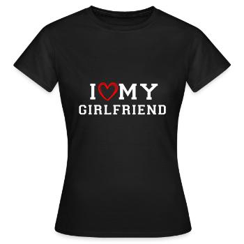 J’aime ma copine - T-shirt Femme - noir - Devant - AI Model Female 172 dark (172cm)