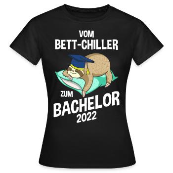 Du refroidisseur de lit au paresseux Bachelor 2022 - T-shirt Femme - noir - Devant - AI Model Female 172 dark (172cm)