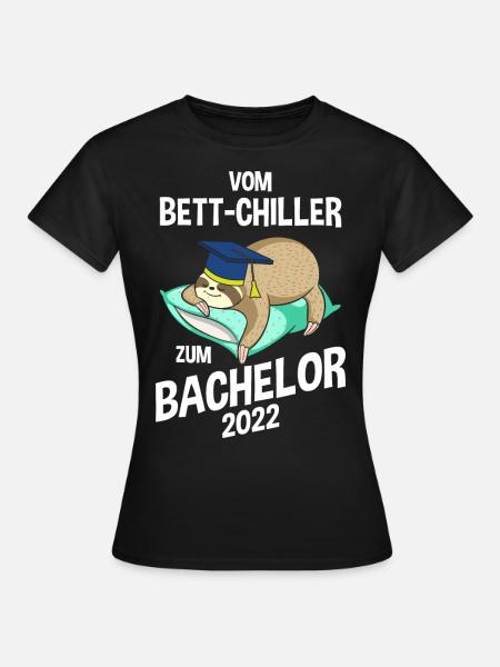 Vom Bett-Chiller zum Bachelor 2022 Faultier - Frauen T-Shirt - Schwarz