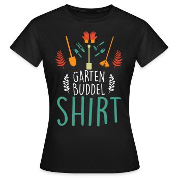 Garten Buddel Gärtner - Frauen T-Shirt - Schwarz - Vorne - AI Model Female 172 dark (172cm)