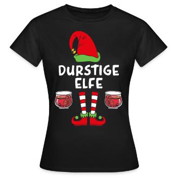 Durstige Elfe - Frauen T-Shirt - Schwarz - Vorne - AI Model Female 172 dark (172cm)