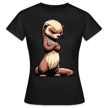 Ferrets Ferret keepers Ferret owners - Women's T-Shirt - black - Front - AI Model Female 172 dark (172cm)