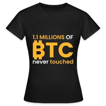 1,1 Millionen BTC nicht berührt - Frauen T-Shirt - Schwarz - Vorne - AI Model Female 172 dark (172cm)