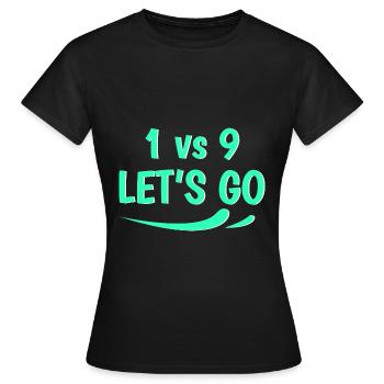 1 vs 9 lâche prise - T-shirt Femme - noir - Devant - AI Model Female 172 dark (172cm)