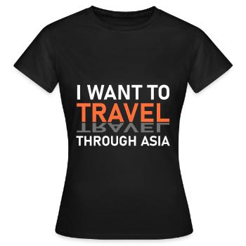 Voyage en Asie - T-shirt Femme - noir - Devant - AI Model Female 172 dark (172cm)