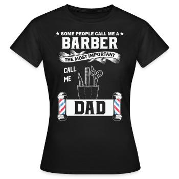 Coiffeur Cutter - T-shirt Femme - noir - Devant - AI Model Female 172 dark (172cm)
