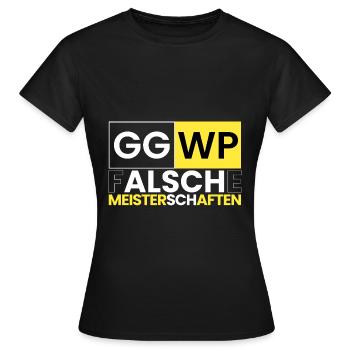 gg wp, faux championnats - T-shirt Femme - noir - Devant - AI Model Female 172 dark (172cm)