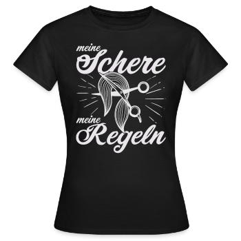 Meine Schere meine Regeln - Frauen T-Shirt - Schwarz - Vorne - AI Model Female 172 dark (172cm)