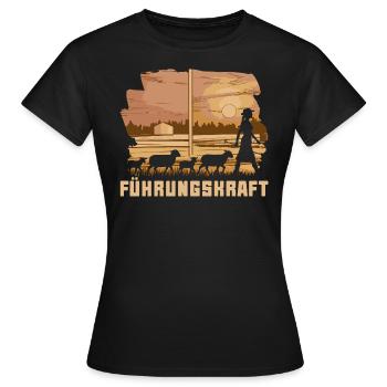 Führungskraft Schafe Hirtin Geschenkidee Humor - Frauen T-Shirt - Schwarz - Vorne - AI Model Female 172 dark (172cm)