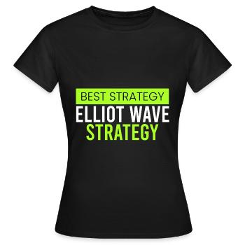 Elliot-Wellen-Strategie - Frauen T-Shirt - Schwarz - Vorne - AI Model Female 172 dark (172cm)
