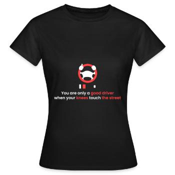 Les genoux sur la route! - T-shirt Femme - noir - Devant - AI Model Female 172 dark (172cm)