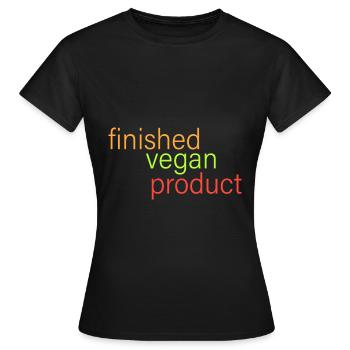 Produit fini végétalien - T-shirt Femme - noir - Devant - AI Model Female 172 dark (172cm)