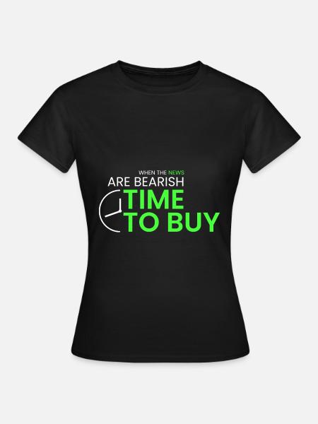 wenn die Nachrichten bärisch sind - Frauen T-Shirt - Schwarz