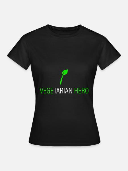 vegetarischer Held - Frauen T-Shirt - Schwarz