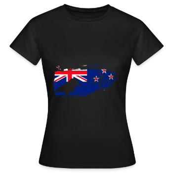 Kookaburra Birder Ornithologie ornithologique - T-shirt Femme - noir - Devant - AI Model Female 172 dark (172cm)