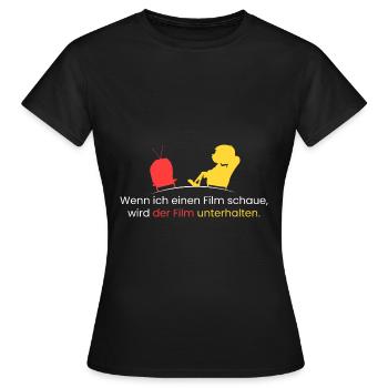 Wenn ich einen Film schaue - Frauen T-Shirt - Schwarz - Vorne - AI Model Female 172 dark (172cm)