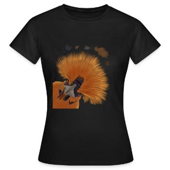 Neugieriges Seidenhuhn - Frauen T-Shirt - Schwarz - Vorne - AI Model Female 172 dark (172cm)