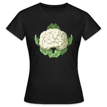 Fun Yoga Chou Légume Chou Chou Fleur - T-shirt Femme - noir - Devant - AI Model Female 172 dark (172cm)