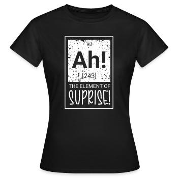 Chimie Science Physique Recherche Nerd Humour - T-shirt Femme - noir - Devant - AI Model Female 172 dark (172cm)