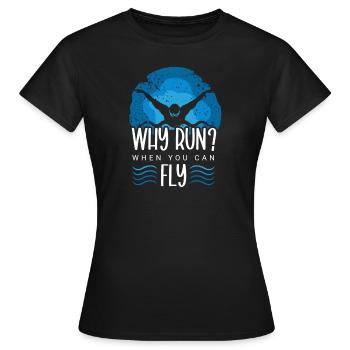 Schwimmer Präsent Wassersport Schwimmen Tauchen - Frauen T-Shirt - Schwarz - Vorne - AI Model Female 172 dark (172cm)
