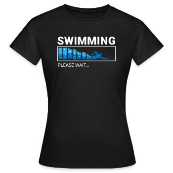 Schwimmer Präsent Wassersport Schwimmen Tauchen - Frauen T-Shirt - Schwarz - Vorne - AI Model Female 172 dark (172cm)