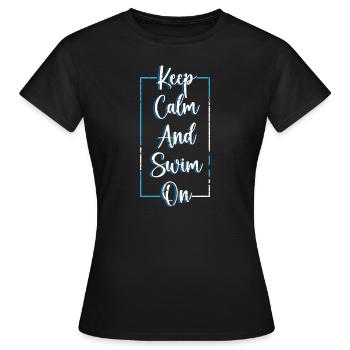 Schwimmer Präsent Wassersport Schwimmen Tauchen - Frauen T-Shirt - Schwarz - Vorne - AI Model Female 172 dark (172cm)