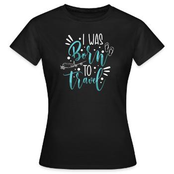 Abenteuer Reisen Präsent Reiseliebhaber - Frauen T-Shirt - Schwarz - Vorne - AI Model Female 172 dark (172cm)