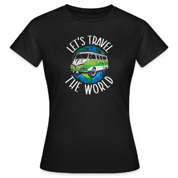 Abenteuer Reisen Präsent Reiseliebhaber - Frauen T-Shirt - Schwarz - Vorne - AI Model Female 172 dark (172cm)