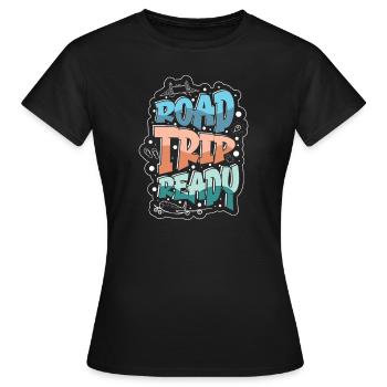 Abenteuer Reisen Präsent Reiseliebhaber - Frauen T-Shirt - Schwarz - Vorne - AI Model Female 172 dark (172cm)