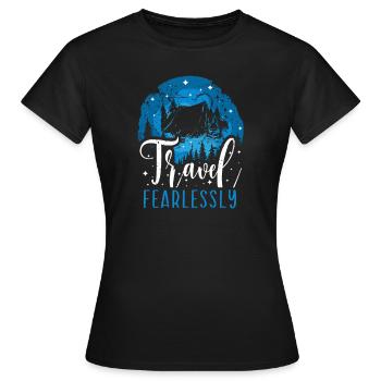 Abenteuer Reisen Präsent Reiseliebhaber - Frauen T-Shirt - Schwarz - Vorne - AI Model Female 172 dark (172cm)