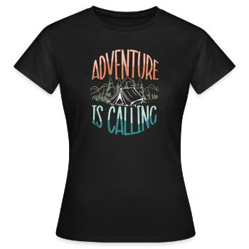 Abenteuer Reisen Präsent Reiseliebhaber - Frauen T-Shirt - Schwarz - Vorne - AI Model Female 172 dark (172cm)