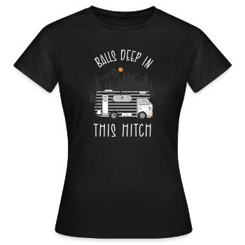 Camping Camper Präsent Naturliebhaber - Frauen T-Shirt - Schwarz - Vorne - AI Model Female 172 dark (172cm)