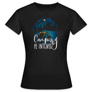 Camping Camper Präsent Naturliebhaber - Frauen T-Shirt - Schwarz - Vorne - AI Model Female 172 dark (172cm)
