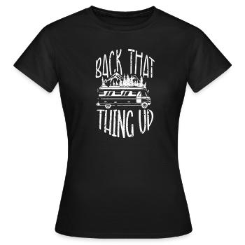 Camping Camper Präsent Naturliebhaber - Frauen T-Shirt - Schwarz - Vorne - AI Model Female 172 dark (172cm)
