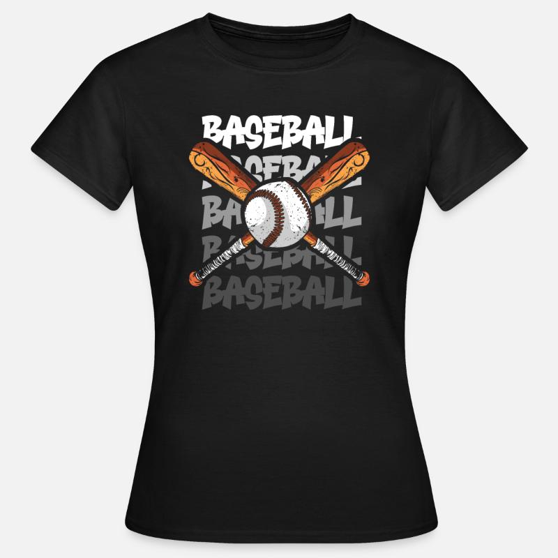 Baseball present home run baseball player athlete - Women's T-Shirt - black
