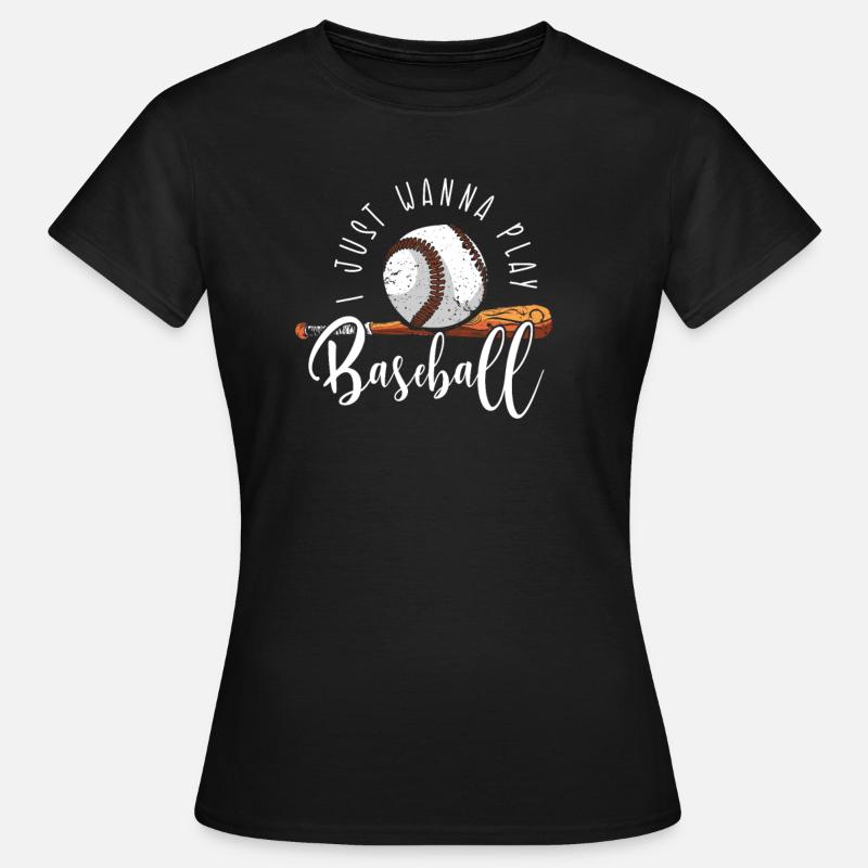 Baseball present home run baseball player athlete - Women's T-Shirt - black