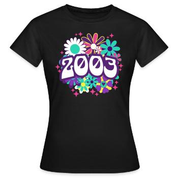 Frauengeburtstag 2003 20-jähriges Jubiläum - Frauen T-Shirt - Schwarz - Vorne - AI Model Female 172 dark (172cm)