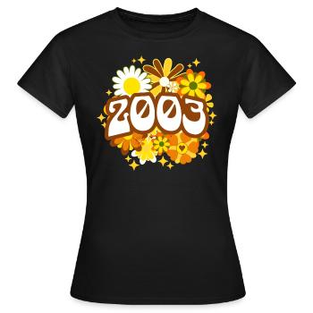 Frauengeburtstag 2003 20-jähriges Jubiläum - Frauen T-Shirt - Schwarz - Vorne - AI Model Female 172 dark (172cm)