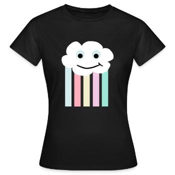 Cloud Retro Style - T-shirt Femme - noir - Devant - AI Model Female 172 dark (172cm)