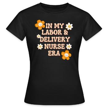 In meiner Geburts- und Entbindungs-Ära - Frauen T-Shirt - Schwarz - Vorne - AI Model Female 172 dark (172cm)
