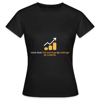 plus de 15% de profit? - T-shirt Femme - noir - Devant - AI Model Female 172 dark (172cm)
