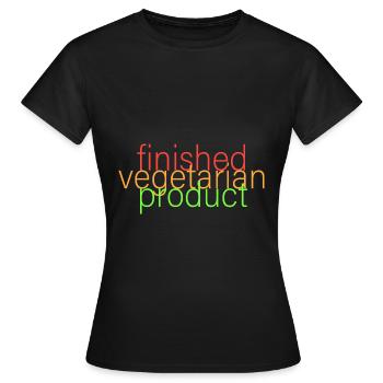 vegetarisches Fertigprodukt - Frauen T-Shirt - Schwarz - Vorne - AI Model Female 172 dark (172cm)