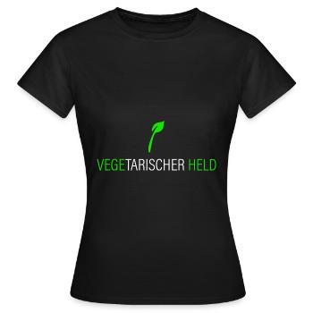 Vegetarischer Held - Frauen T-Shirt - Schwarz - Vorne - AI Model Female 172 dark (172cm)
