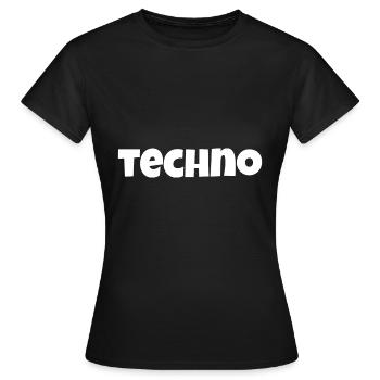 Techno Rave Design Fête de musique électronique 2022 - T-shirt Femme - noir - Devant - AI Model Female 172 dark (172cm)